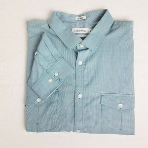 Calvin Klein Men's Slim Fit Button Down Shirt XL